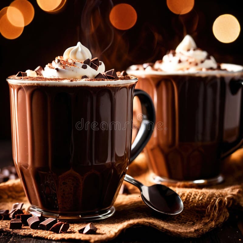 Chocoladerijke chocolade chocolade drank drankje drank stock illustratie