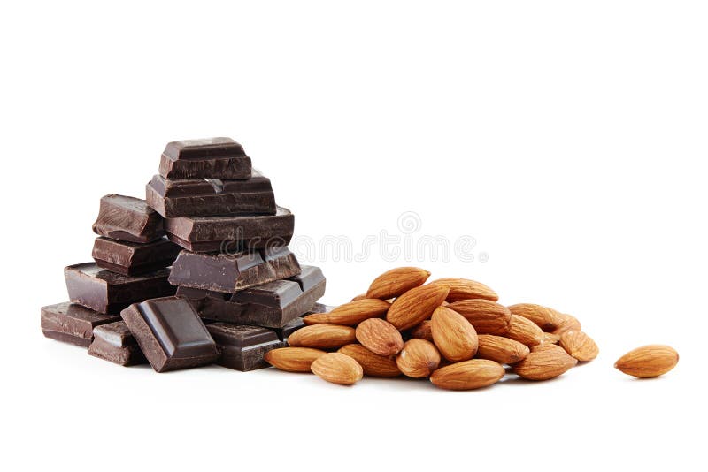 Chocolate And Almonds royalty free stock photo Chocolate And Almonds royalty free stock photo