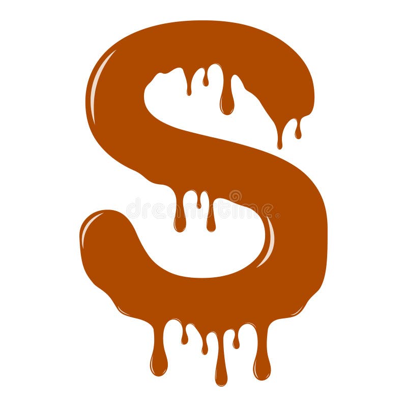 Chocolate alphabet. Chocolate letter - S. royalty free illustration Chocolate alphabet. Chocolate letter - S. royalty free illustration