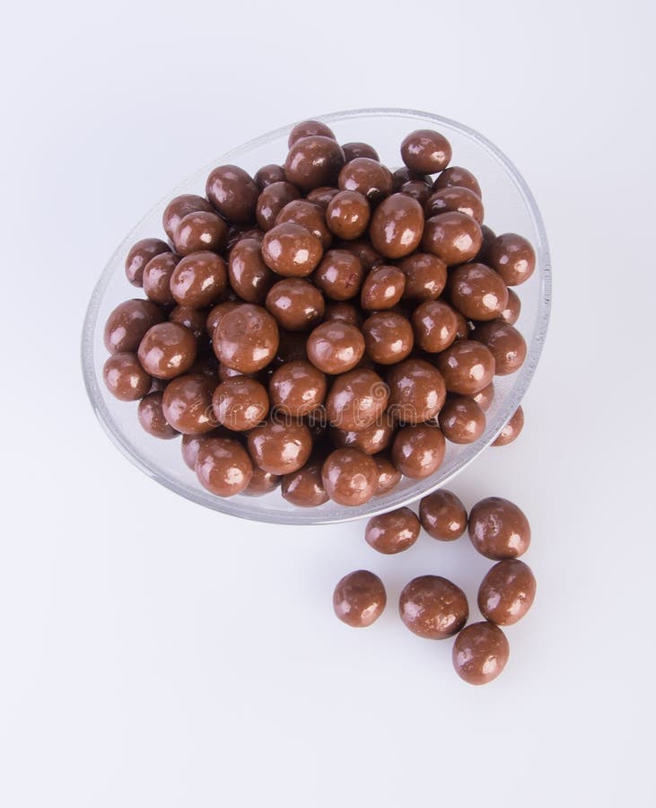 Chocolate Balls. Chocolate Balls in Bowl on a Background Stock Image