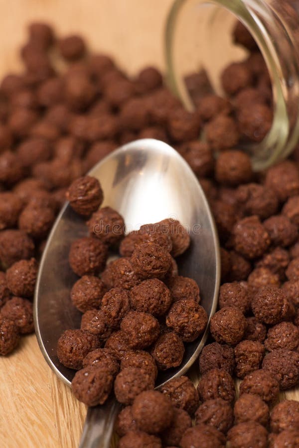 Chocolate balls stock photo. Image of lunch, cereal, flake 61174602