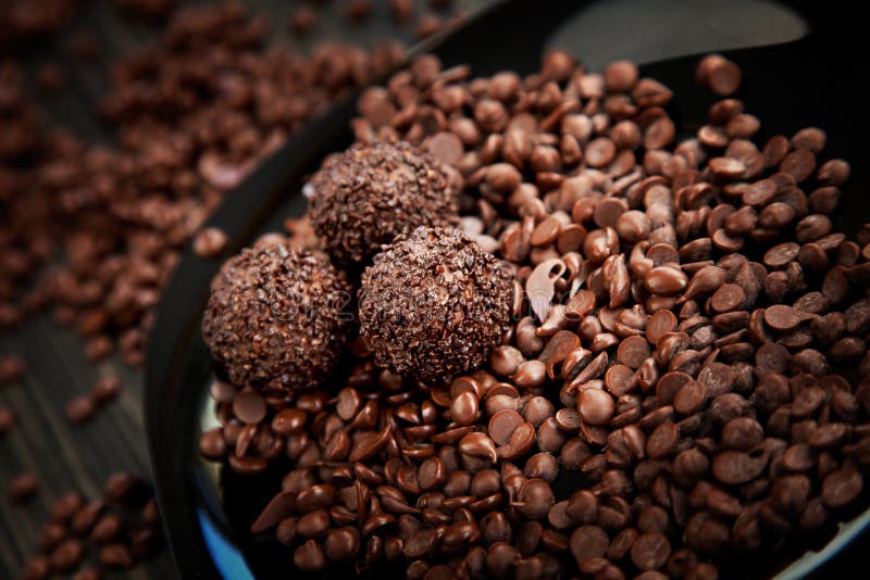 Chocolate Balls with Sprinkles Stock Image Image of foodstuff