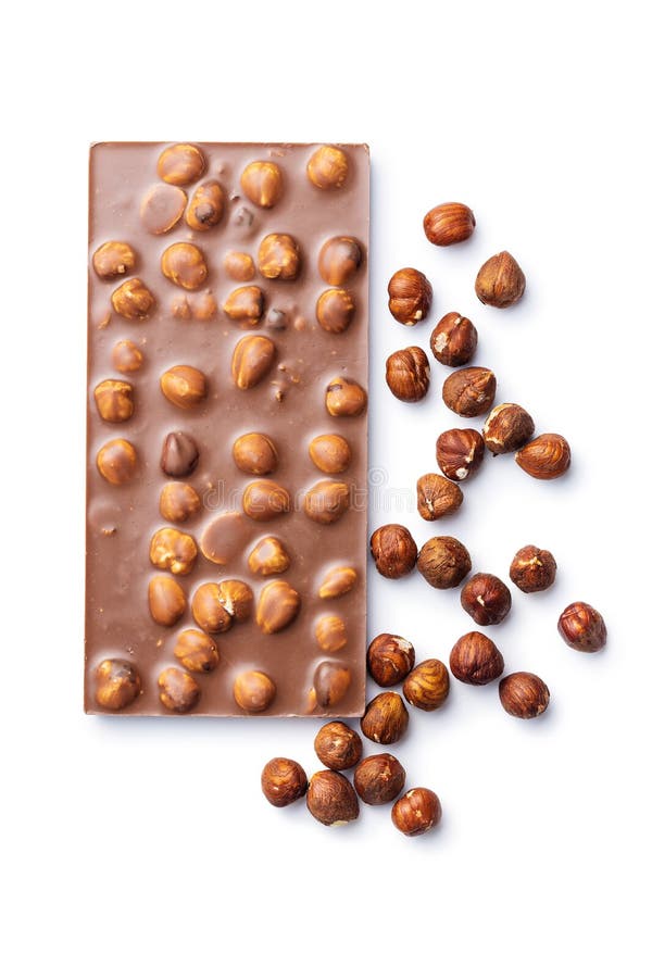 Chocolate Bar with Hazelnuts Stock Photo Image of isolated, cacao