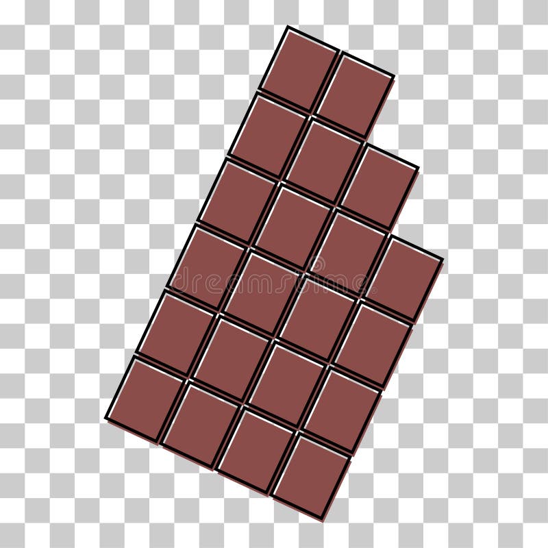 Chocolate Bar Icon Sweet Tasty Silhouette Eat Symbol Cacao Food