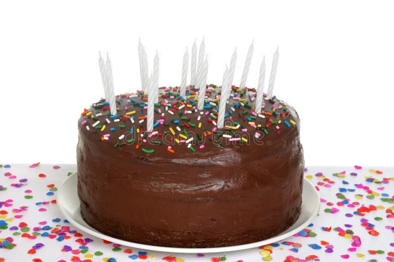 Chocolate Birthday Cake stock images Chocolate Birthday Cake stock images