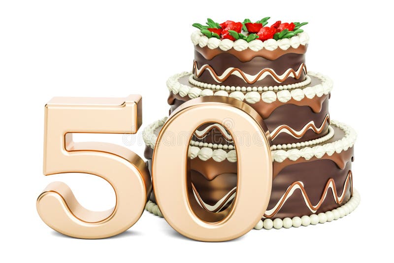 Download Fiftieth anniversary cake stock vector. Illustration of ...