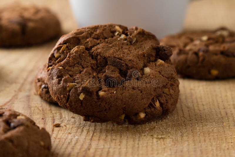 Chocolate biscuit cookies stock image. Image of cake 60682645