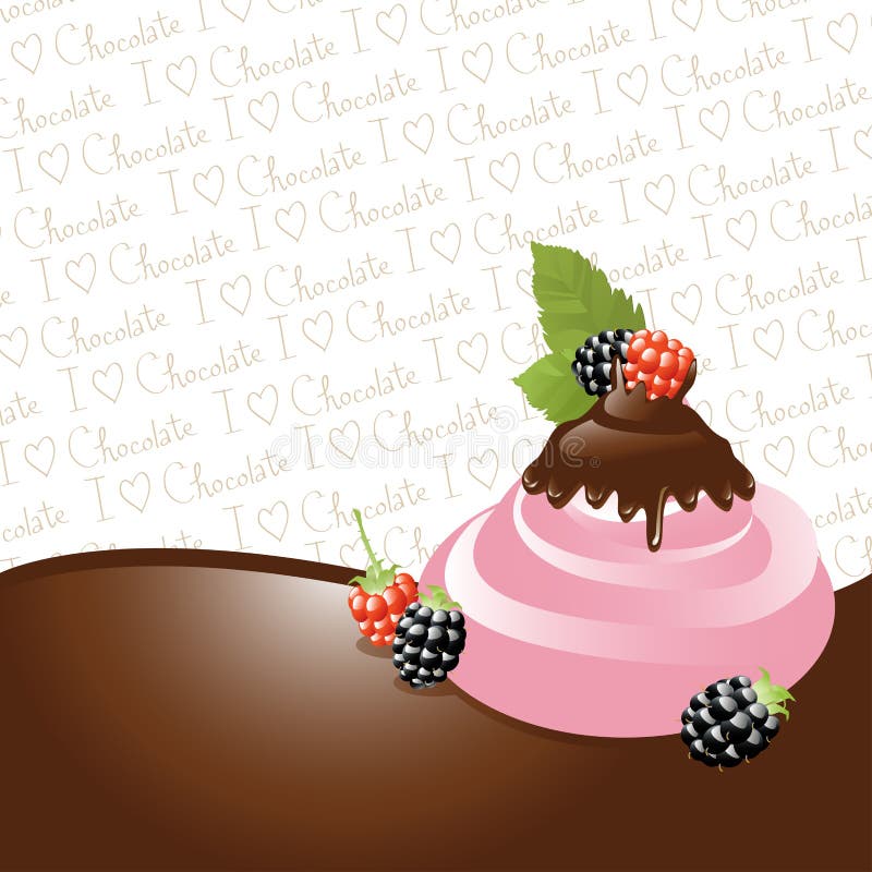 Chocolate and blackberry ice-cream