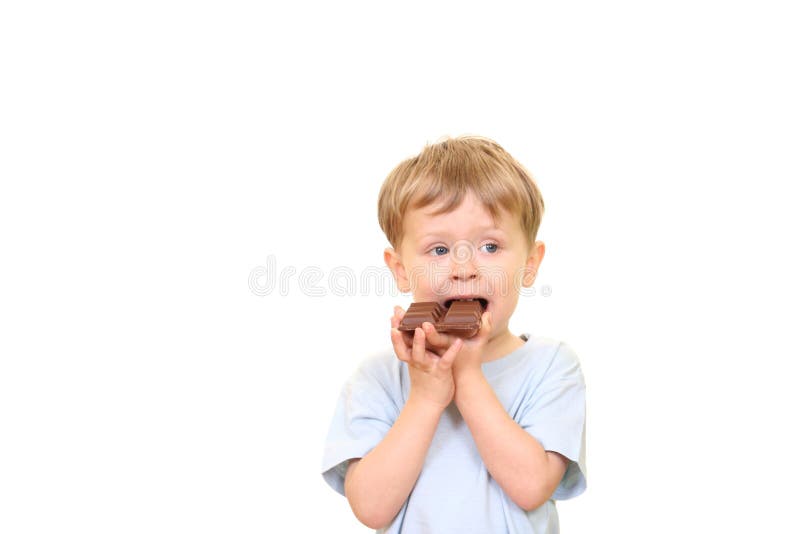 Chocolate boy stock image. Image of chocolates, eating 2279541