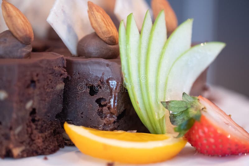 Chocolate Brownie Brownie is Dessert a Square Stock Image Image of