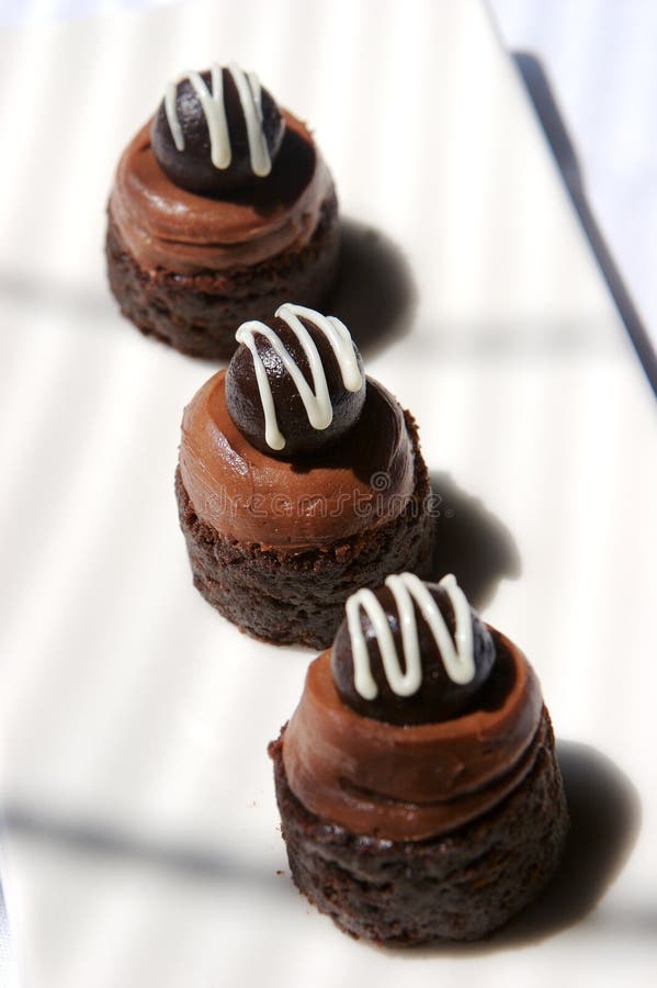Chocolate brownie souffle royalty free stock image