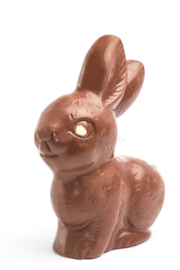 Chocolate Bunny with White Chocolate Eye Stock Photo Image of treat