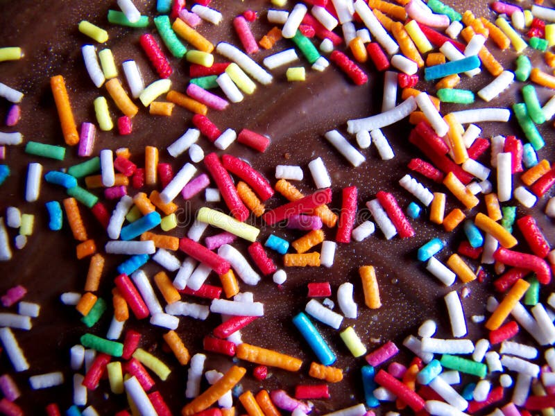 Chocolate cake stock image. Image of sprinkled, dessert 2279177