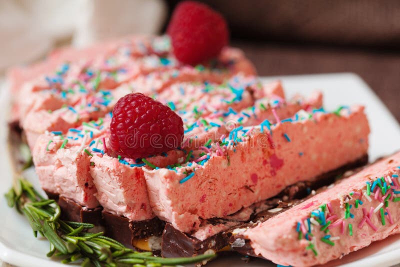 Chocolate Cake with Bubble Gum Icing Stock Photo Image of gourmet