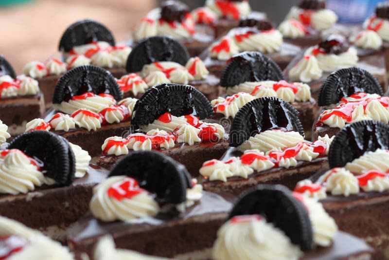 Chocolate cake and cookie. stock image. Image of object 41685499