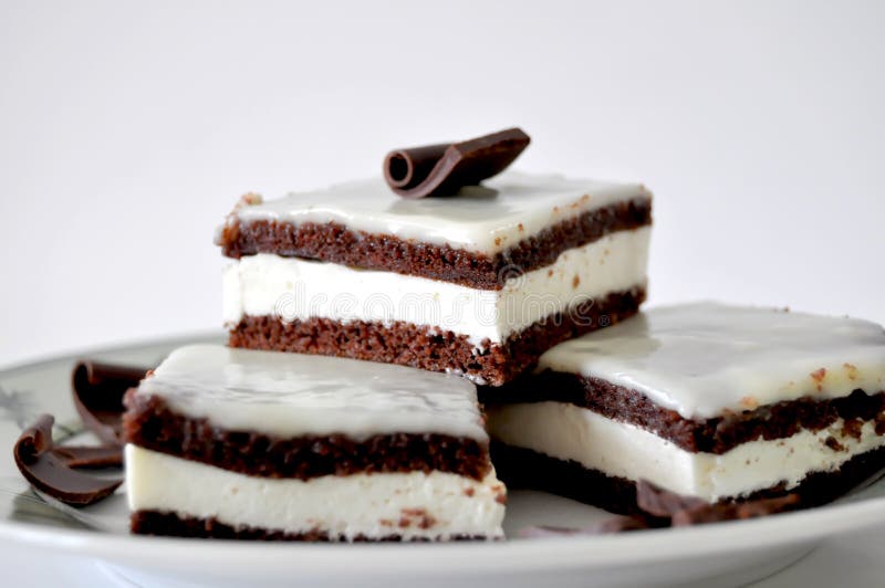 Chocolate Cake with Milk Cream Stock Photo Image of cake, christmas