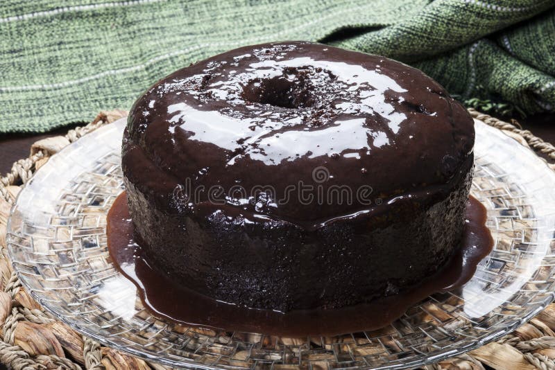 Chocolate Cake with Chocolate Sauce Stock Image Image of healthy