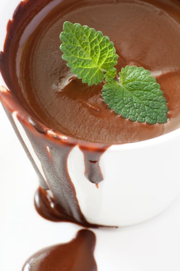 Chocolate Caliente Con La Menta Foto de archivo Imagen de cacao