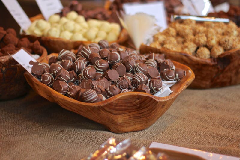 Chocolate candies - food market