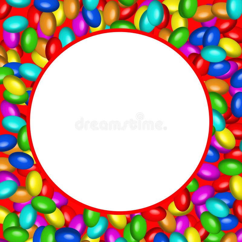 Chocolate candies frame (AI format available)