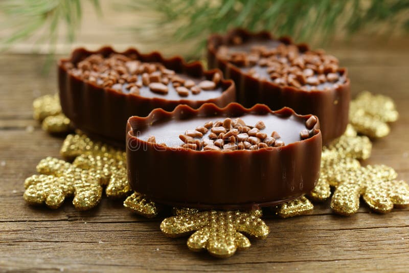 Chocolate Candy Christmas Gift Stock Image Image of gourmet, closeup