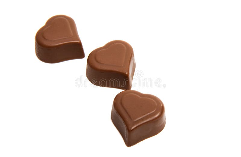 Chocolate Candy Hearts Isolated Stock Photo Image of sweets, hearts