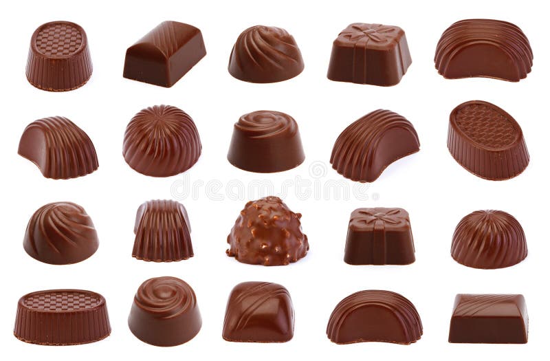 Chocolate candy isolated