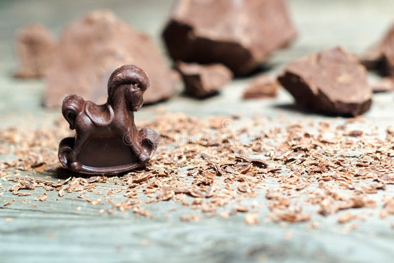 Chocolate Candy in the Shape of Horse Stock Photo Image of closeup