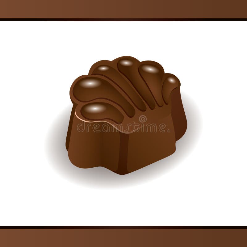 Chocolate Candy. Vector Illustration Decorative Design Stock Vector