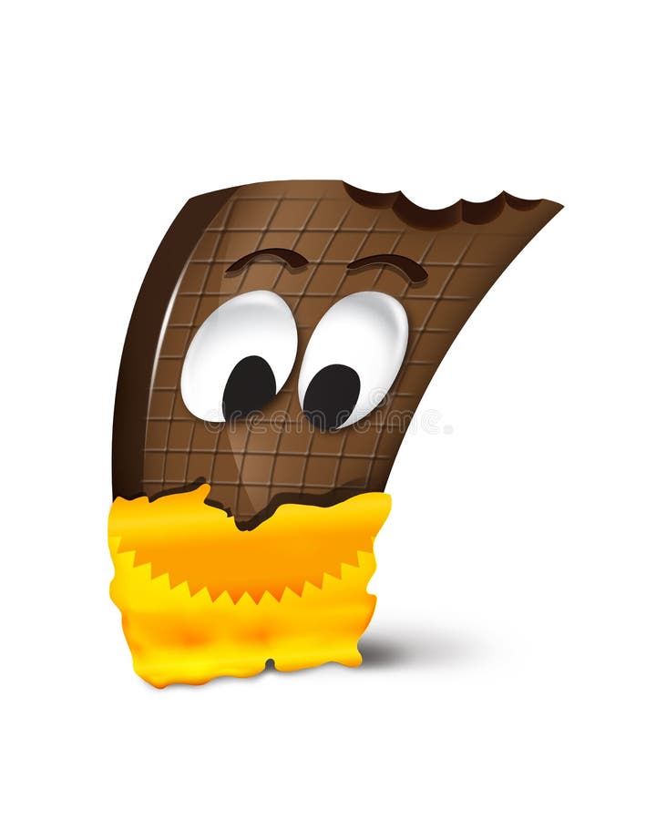 Chocolate cartoon stock illustration. Illustration of artistic 11841675
