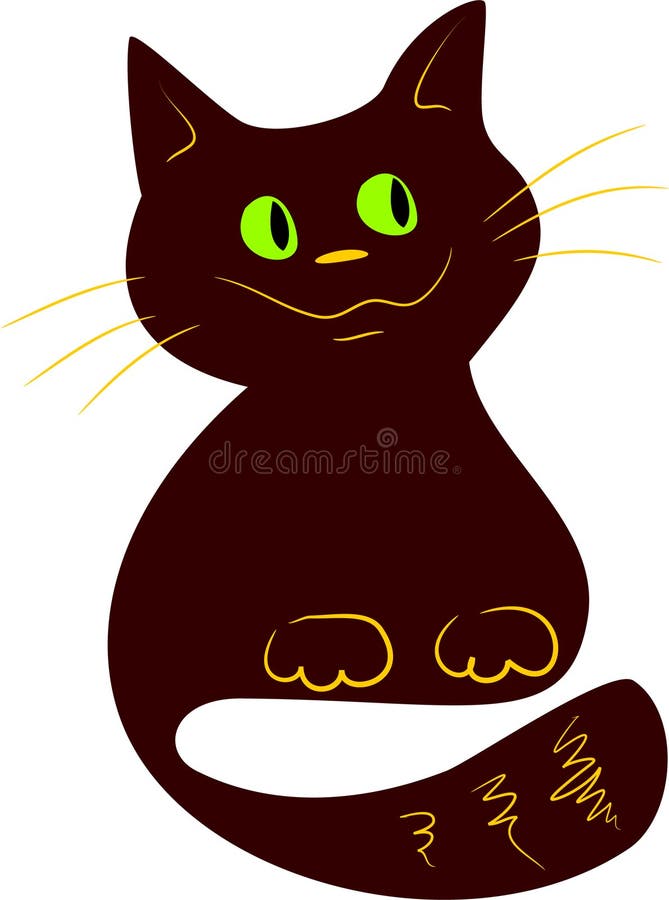 Chocolate cat royalty free illustration