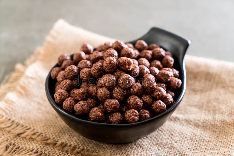Chocolate cereal bowl stock photo. Image of chocolate 111292686