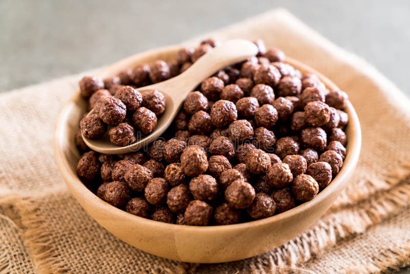 Chocolate cereal bowl stock image. Image of sweet, bowl 118750051