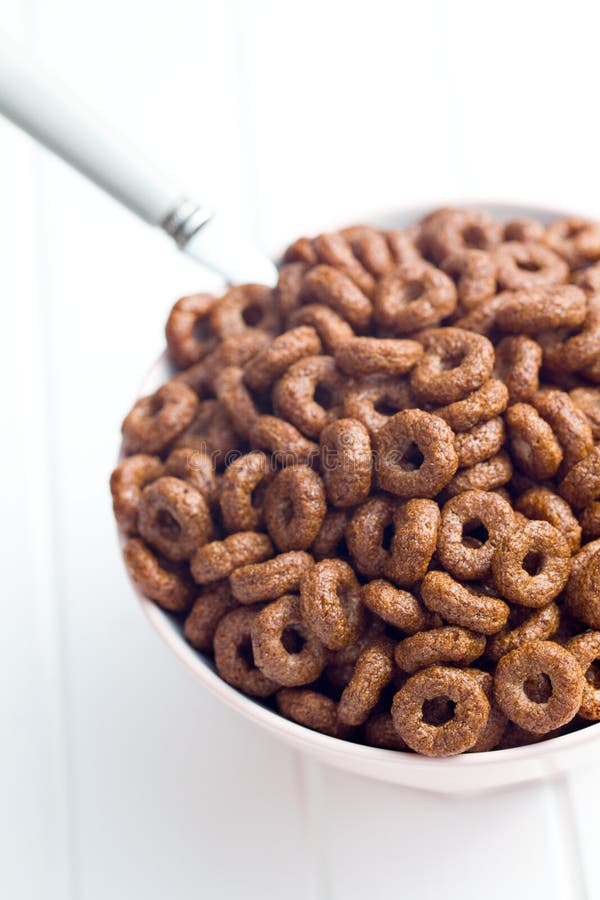 Chocolate cereal rings stock image. Image of crunchy 48024037