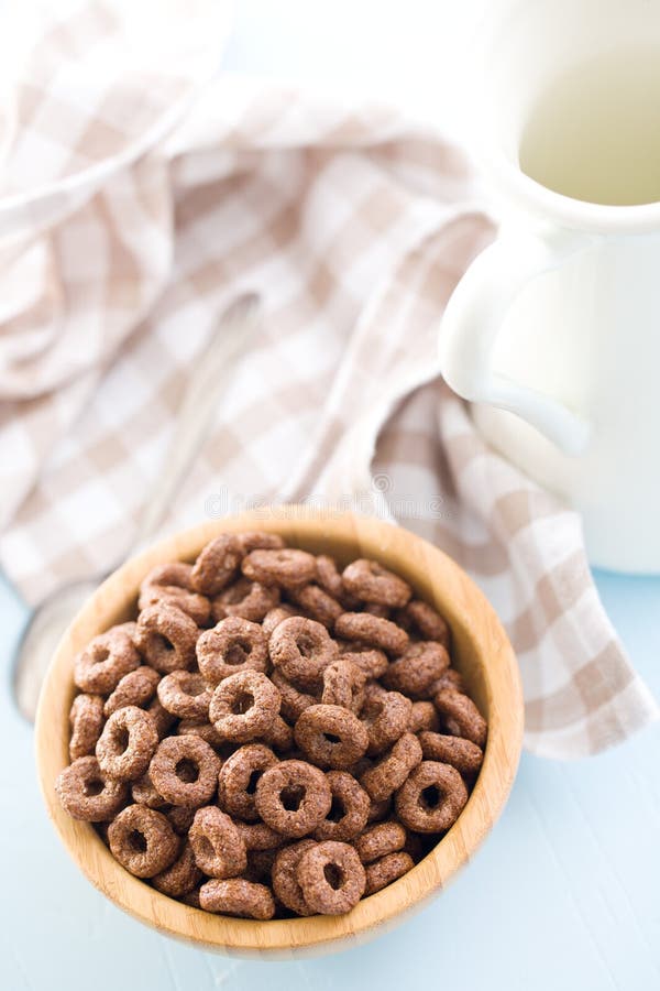 Chocolate cereal rings stock photo. Image of group, circle 48024158