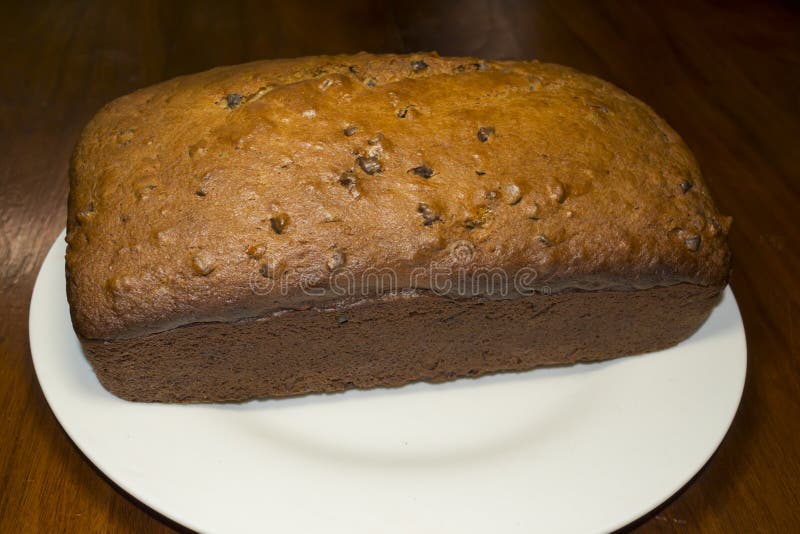 Chocolate Chip Banana Bread Loaf Stock Image Image of oven, banana