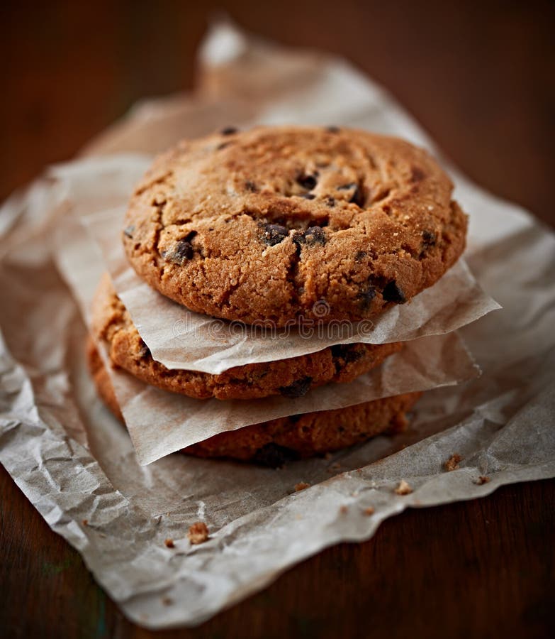 Chocolate Chip Cookies and a Cup of Coffee Stock Image Image of drink