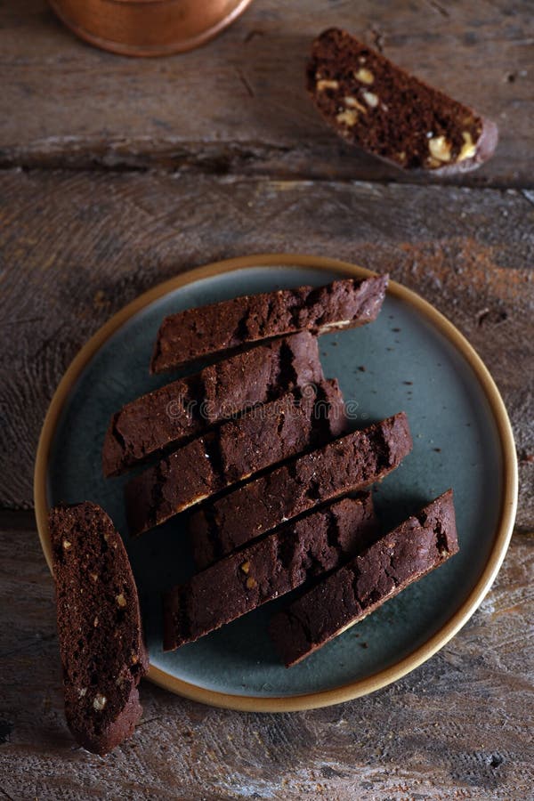 Chocolate Chip Cookies Biscotti Dessert Stock Photo Image of rustic, sweet 262410770
