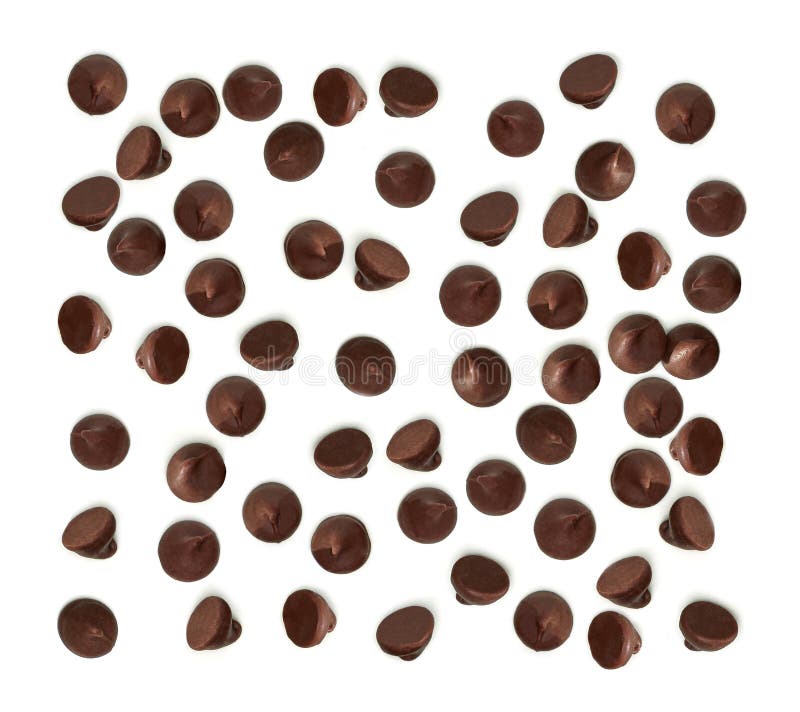 Chocolate Chips Drops or Morsels Stock Image Image of background