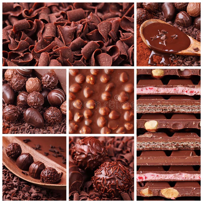 Chocolate collage royalty free stock image Chocolate collage royalty free stock image