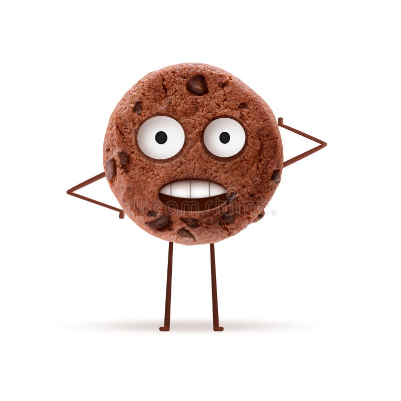 Chocolate Cookie with Amazed Face Scratching Its Head Stock Illustration -  Illustration of emoticon, food: 175867958