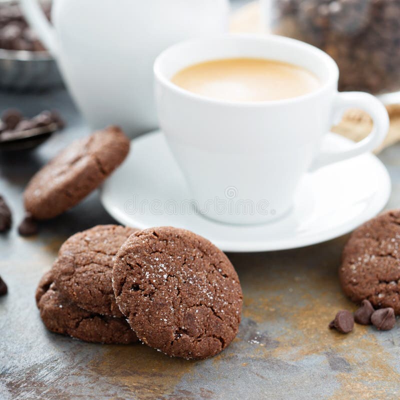 Chocolate Cookies with Sugar Coating Stock Image Image of chocolate