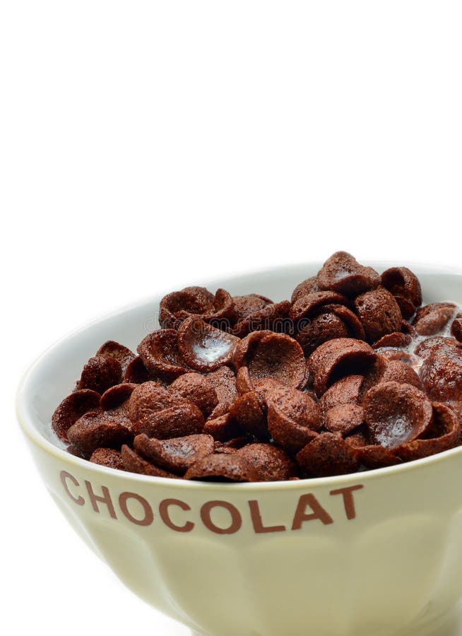 Bowl of Chocolate Flakes, Cereals Stock Image Image of breakfast