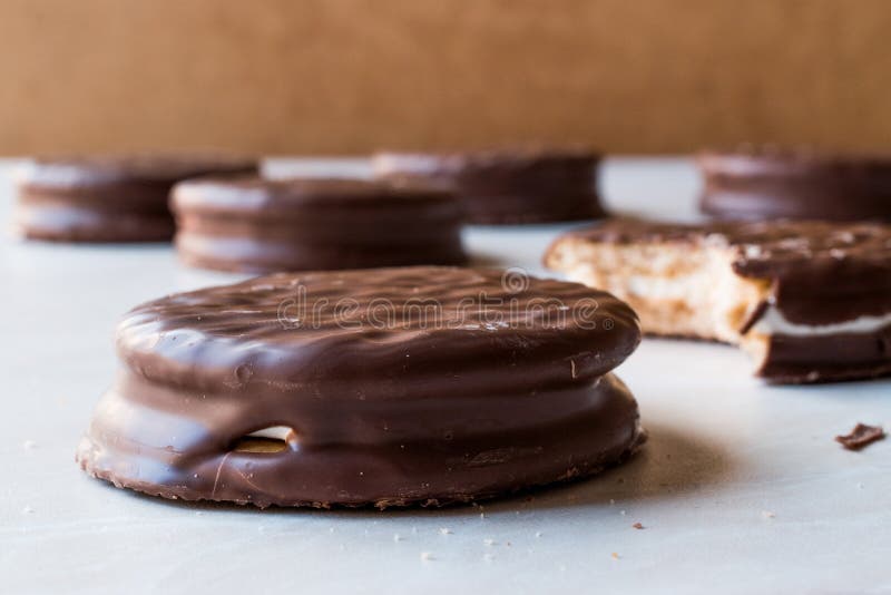 Marshmallow biscuits stock photo. Image of biscuits, white 7819588
