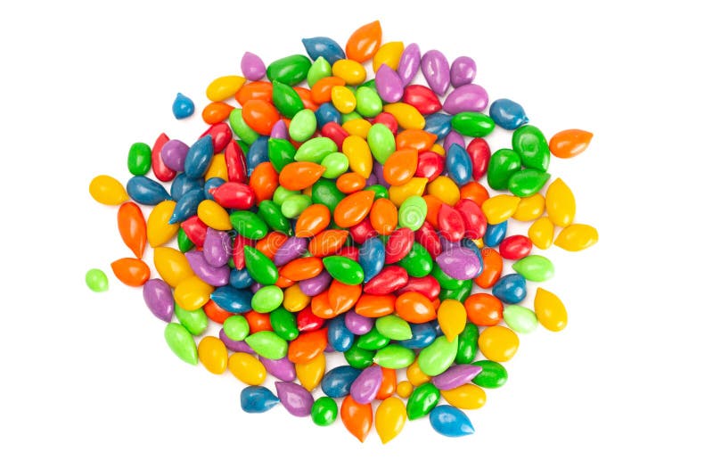 Chocolate Covered Sunflower Seeds with Candy Shells Stock Image Image