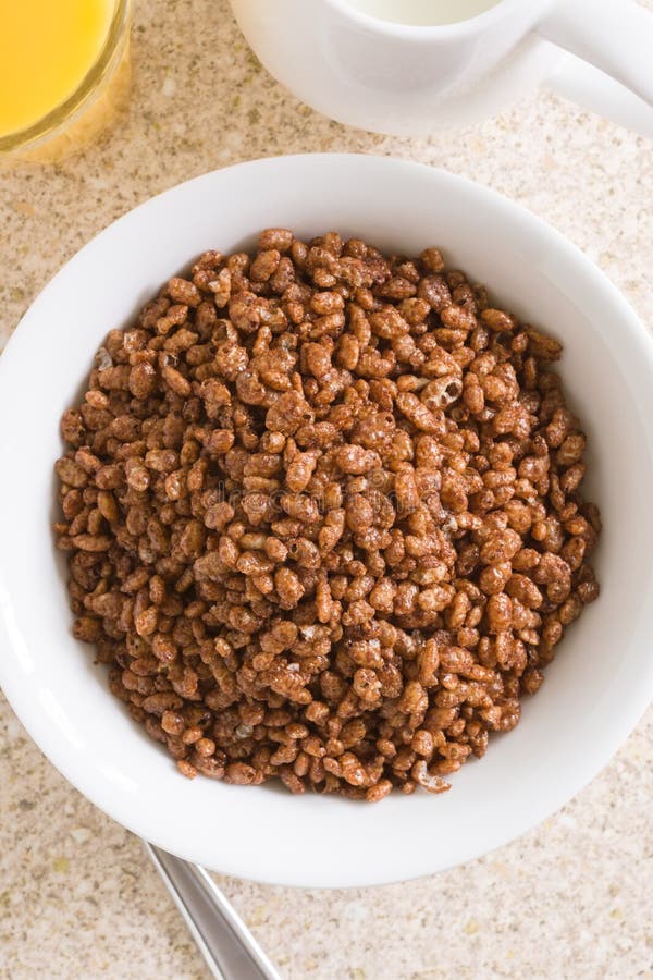Chocolate Crispy Rice Cereal Stock Image Image of bowl, cocoa 123659891