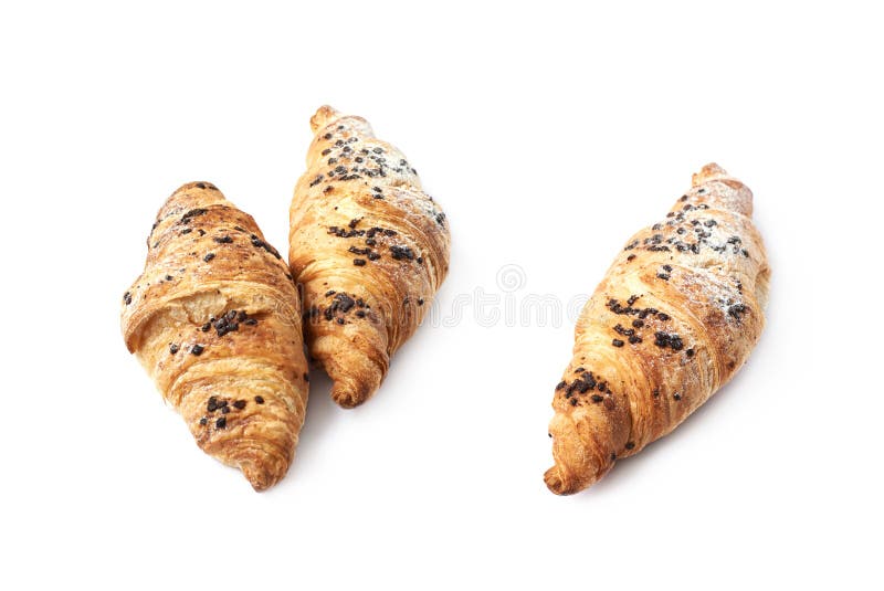 Chocolate Croissant Pastry Isolated Stock Photo Image of france