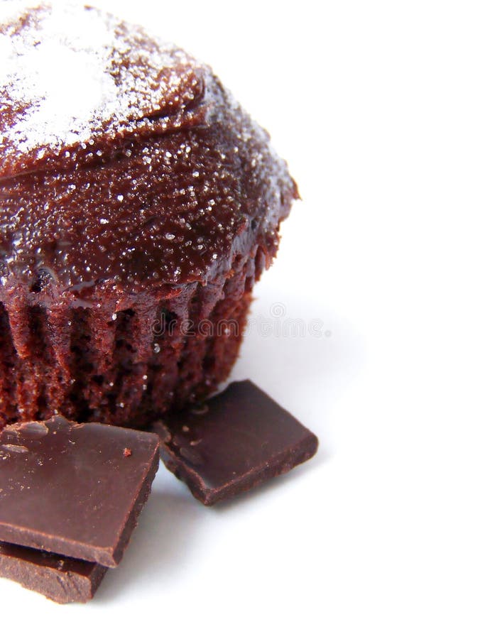 Chocolate Cupcake and Chocolate Pieces