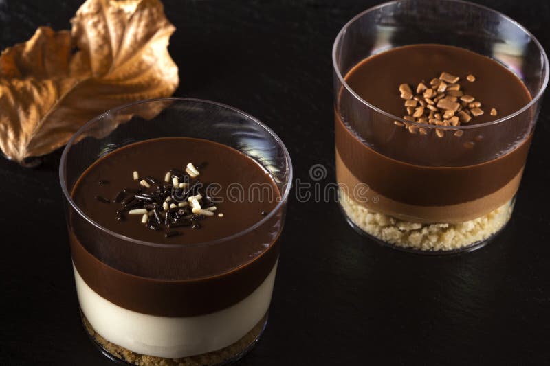 Chocolate Dessert in Glasses Stock Photo Image of cheese, bake 176812156