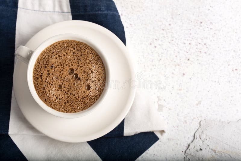 Chocolate drink - Theobroma cacao. Text space royalty free stock images